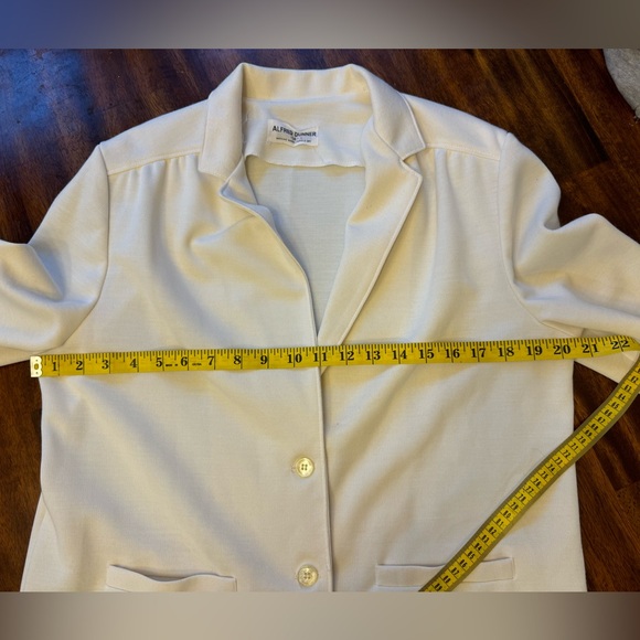 Alfred Dunner white blazer pockets size 14 - Picture 7 of 8
